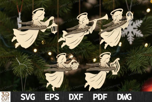 Download Christmas Angel Ornament SVG Set - Svg Collection
