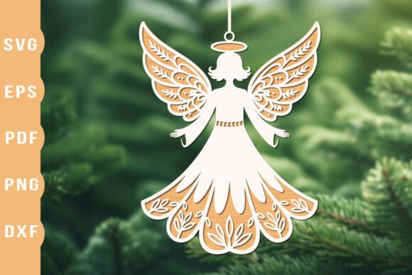 Download Christmas Ornament Angel Laser Cut SVG - Svg Collection