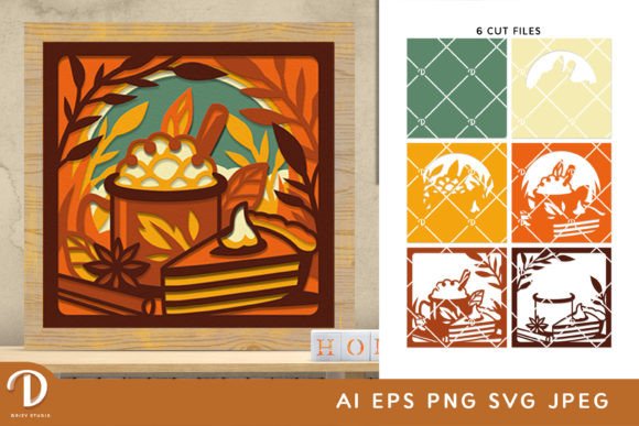 Download Pumpkin Spice 3D Shadow Box SVG - Svg Collection