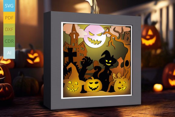 Download Halloween Shadow Box Pumpkin SVG Cricut - Svg Collection