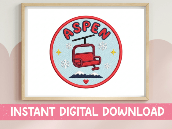 Download Aspen Ski Gondola Badge SVG - Svg Collection