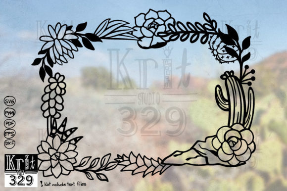 Download Succulent Rectangle Frame SVG Decal - Svg Collection