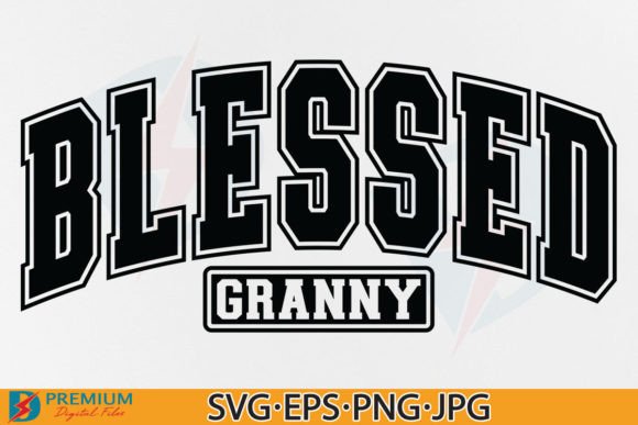 Download Blessed Granny SVG, Retro Varsity Design - Svg Collection