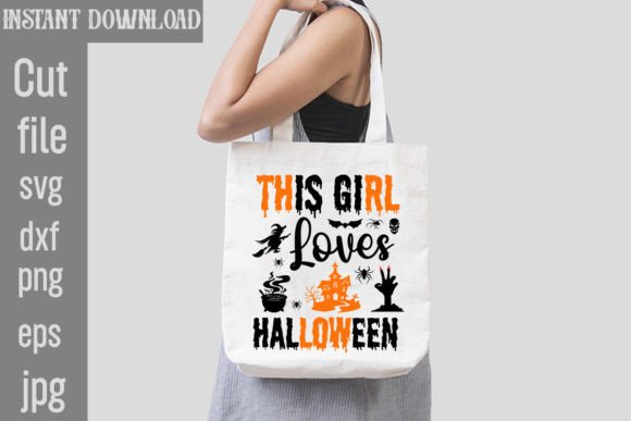 Download This Girl Loves Halloween SVG Cut File - Svg Collection