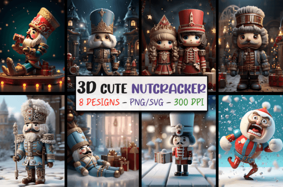 Download 3D Christmas Background - Nutcracker SVG - Svg Collection