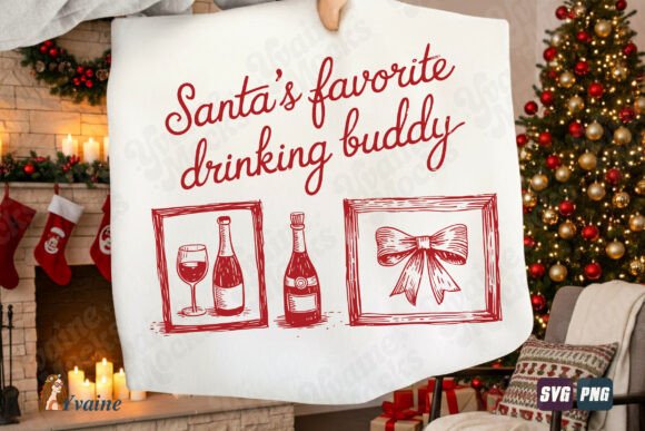 Download Funny Christmas SVG Santa Drinking Buddy - Svg Collection