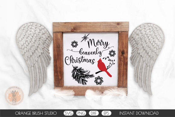 Download Merry Heavenly Christmas SVG Cardinal - Svg Collection