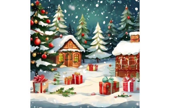 Download Happy Christmas Time Digital Paper 491 - Premium Resources