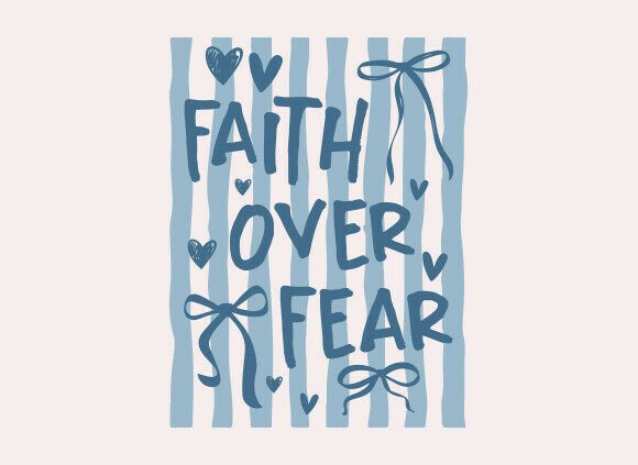 Download Retro Faith over Fear SVG, Christian PNG - Svg Collection