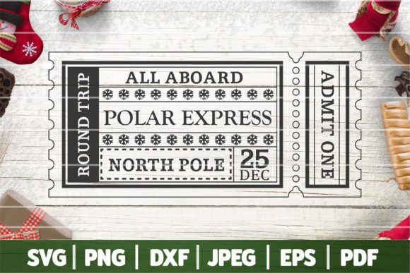 Download Polar Express Ticket SVG - Svg Collection