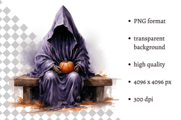 Download Purple Halloween Death PNG Clipart - Death Collection