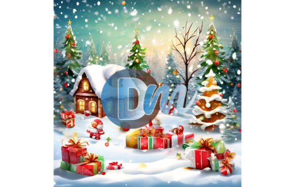 Download Happy Christmas Time Digital Paper 100 - Premium Bundle
