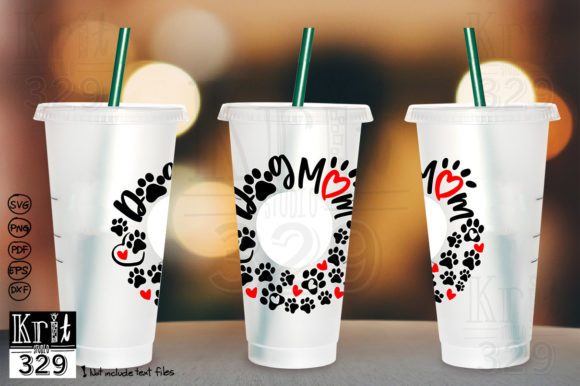 Download Dog Mom Wreath SVG Decal Cold Cup - Svg Collection