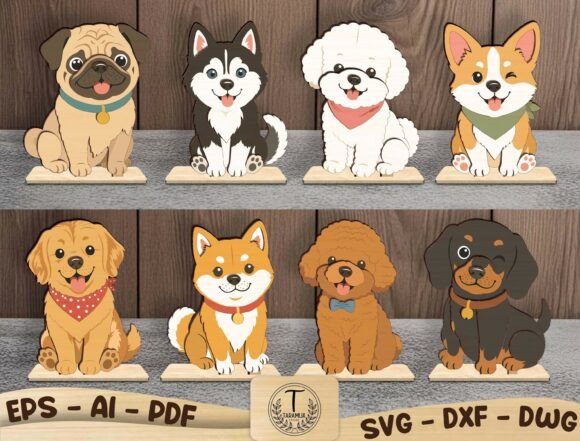 Download Dog Standee Laser Cut File SVG Bundle - Svg Collection