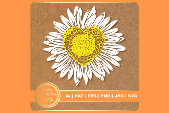 Download Love Heart Daisy SVG Cut File - Svg Collection