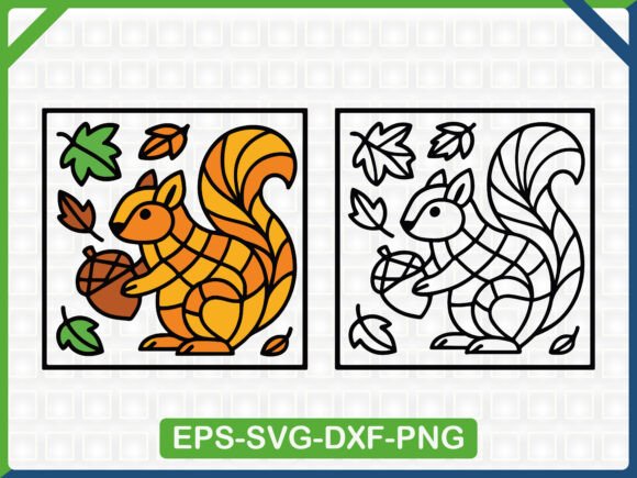 Download Squirrel and Falling Leaves SVG - Svg Collection