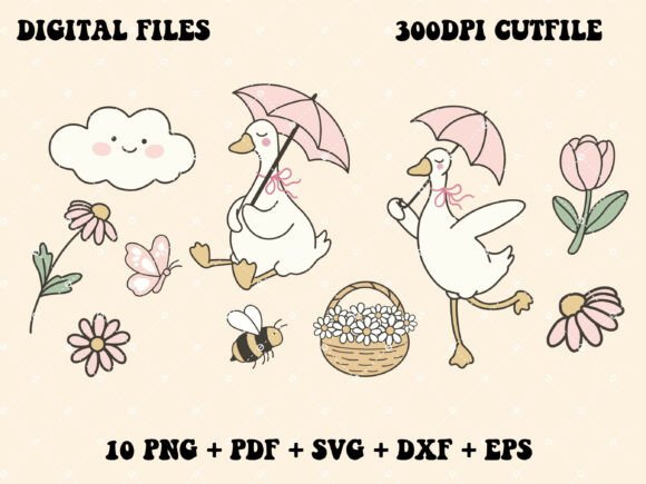 Download Silly Goose Spring Svg Png Cutfiles - Svg Collection