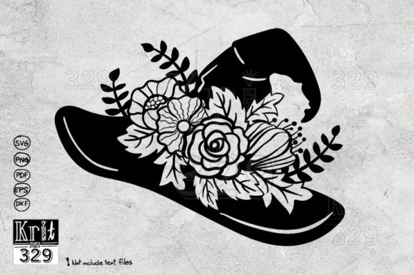 Download Floral Witch Hat Svg Decal - Svg Collection