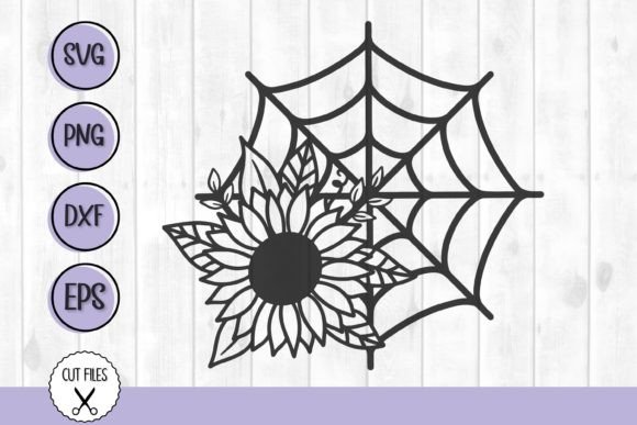 Download Floral Spider Web Svg, Sunflower Svg - Premium Resources