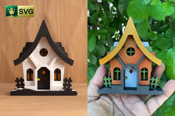 Download Cute Halloween House V2 | 3D Layered SVG - Svg Collection
