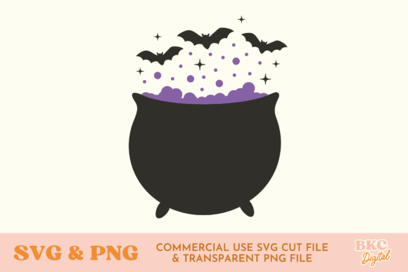 Download Bat Cauldron Halloween SVG &amp; PNG - Svg Collection