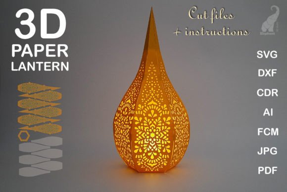 Download 3D Paper Lantern SVG Cut File - Svg Collection
