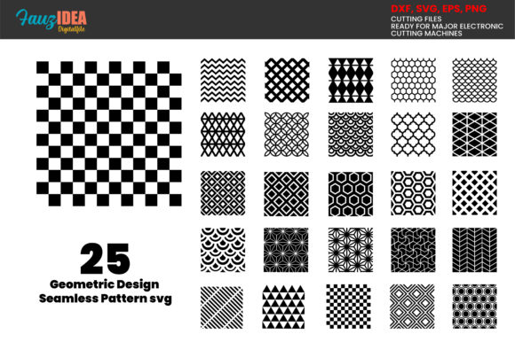 Download 25 Seamless Patterns Geometric SvgBundle - Svg Collection